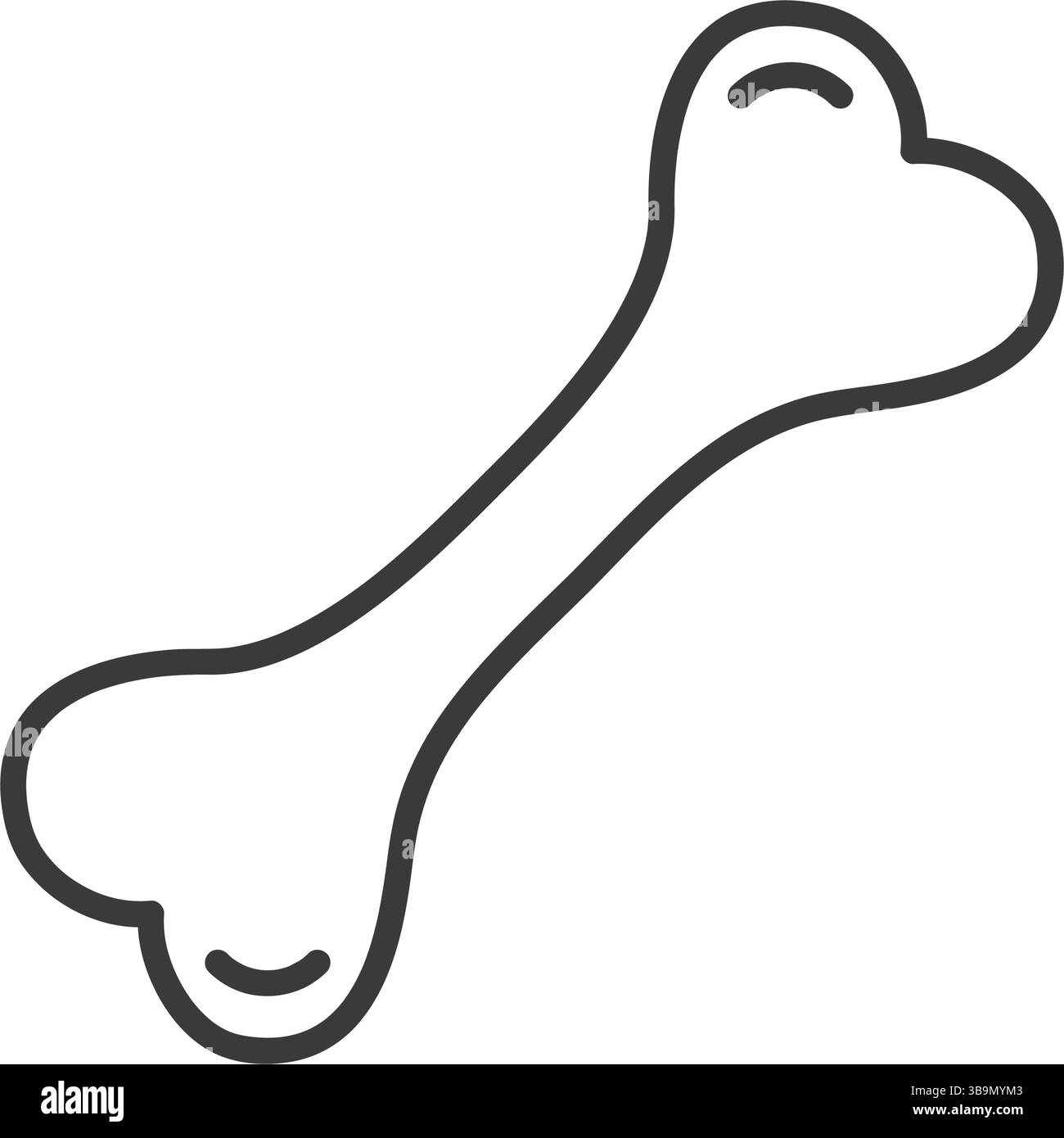 Icône d'os de chien dans un style plat. Illustration vectorielle de squelette humain sur fond isolé. Concept d'entreprise de signe orthopédique sain. Illustration de Vecteur