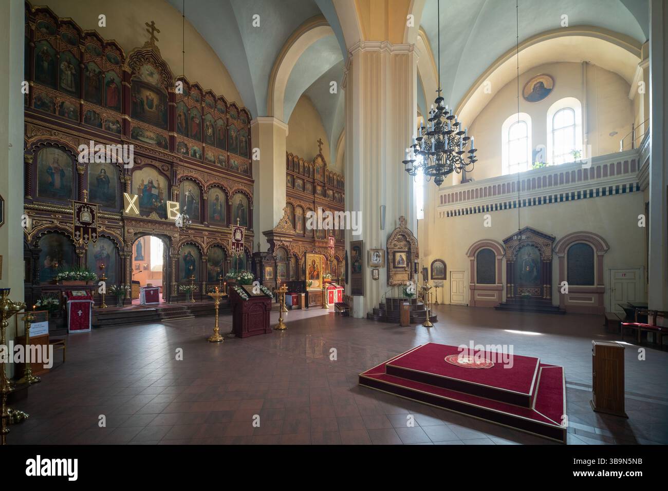 Cathédrale de Theotokos, église orthodoxe de style byzantin à Vilnius, Lituanie Banque D'Images