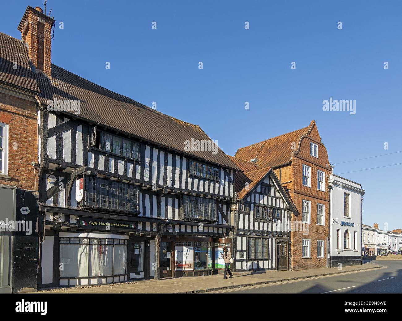 Maisons à colombages, Stratford-upon-Avon, Warwickshire, Angleterre, Grande-Bretagne Banque D'Images