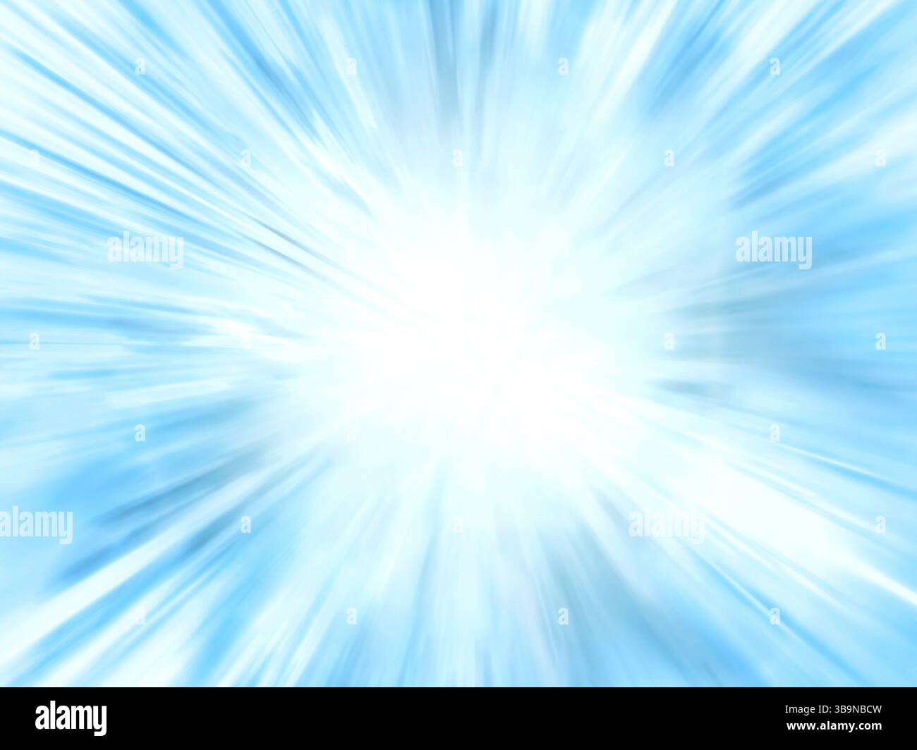 Fond fractal rayé blanc et bleu - illustration générée par ordinateur. Technologie simple ou toile de fond commerciale. Étoile et rayons. Pour les bannières, couvrir Banque D'Images