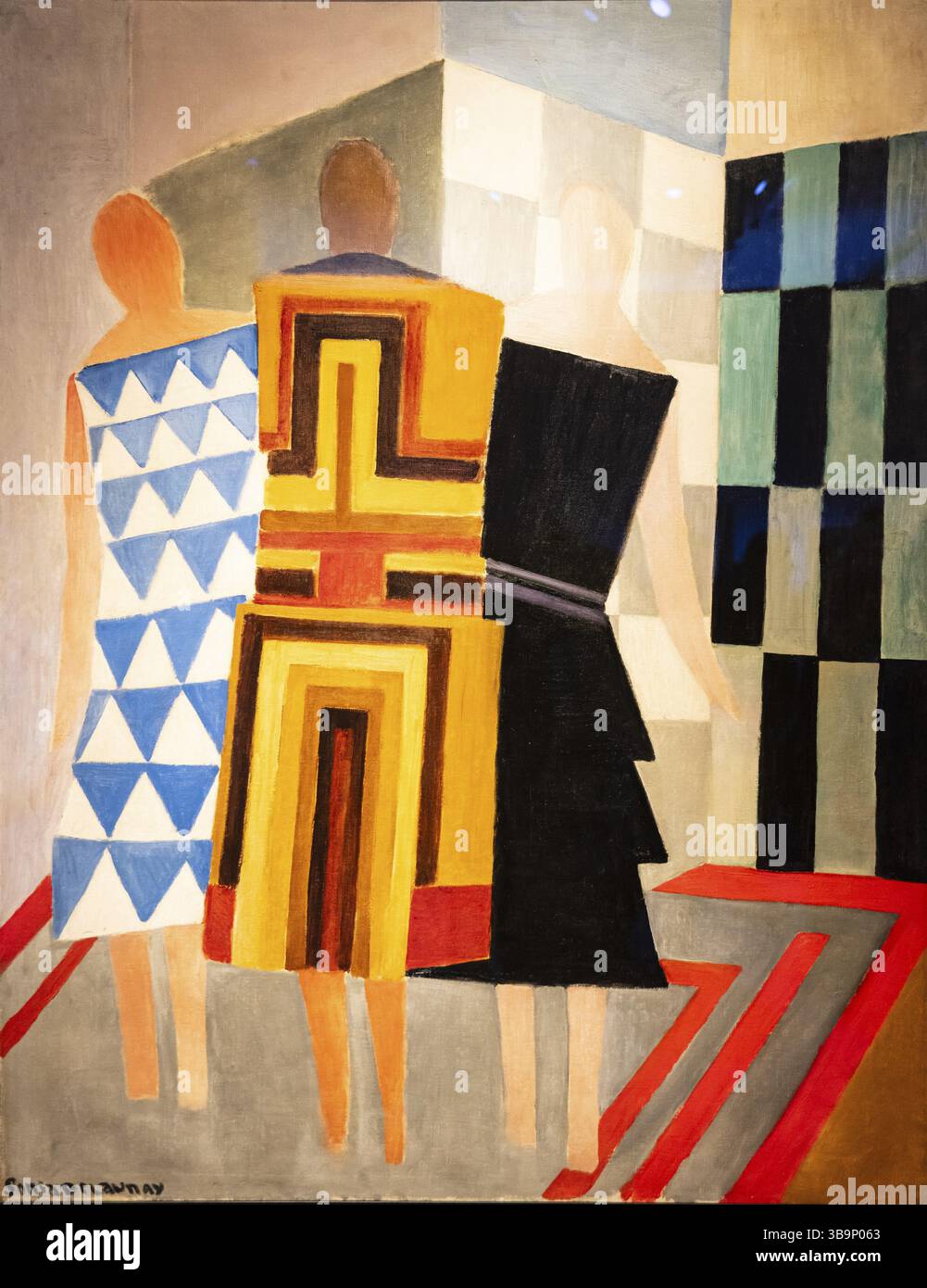 Sonia Delaunay, robes simultanées (trois femmes, formes, couleurs), 1925, huile sur toile, musée national Thyssen-Bornemisza, Madrid Banque D'Images
