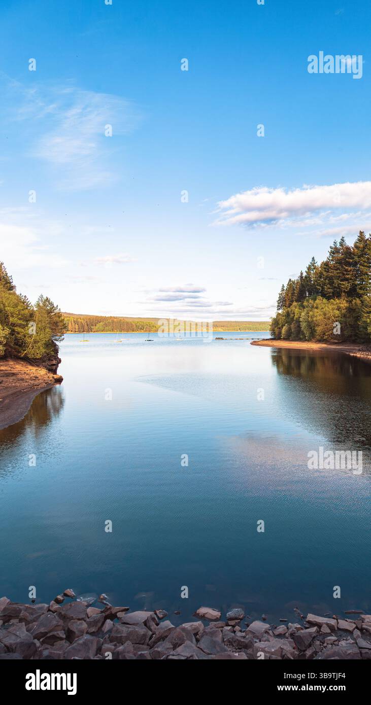 Il participe au réservoir de Kielder, Northumberland en mai 2025. Banque D'Images