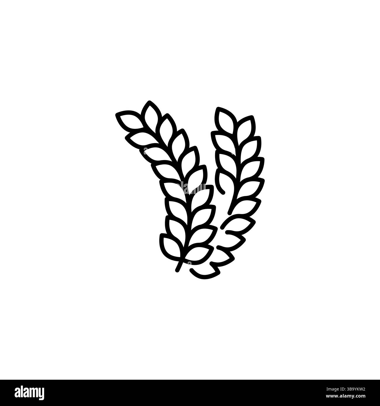 Icône d'orge minimaliste Illustration de Vecteur