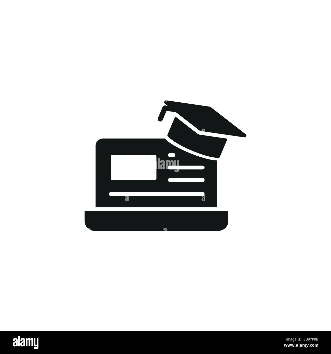 L'icône de l'éducation en ligne Illustration de Vecteur