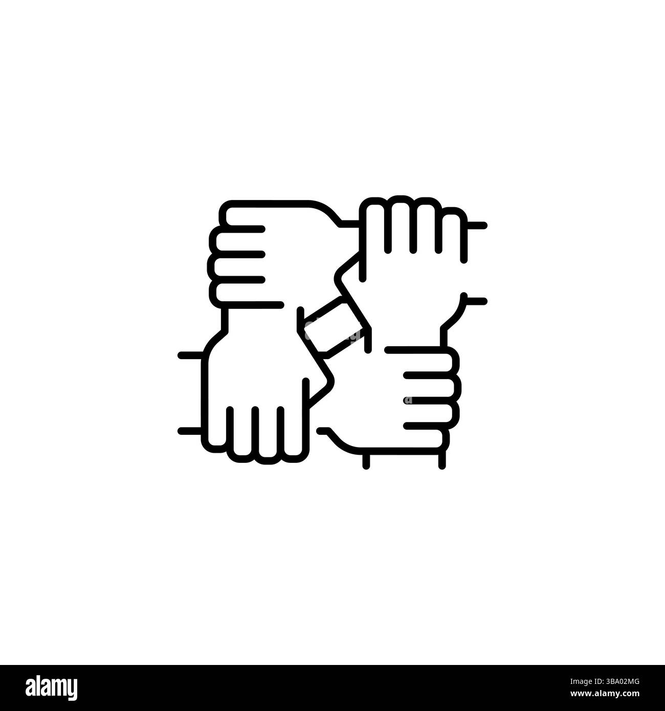 Icône travail d'équipe – illustration de l'unité et de la collaboration Illustration de Vecteur