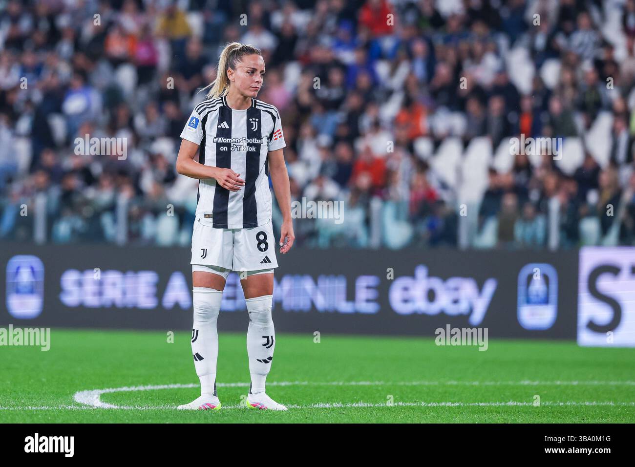 Turin, Italie. 10 mai 2025. Martina Rosucci du Juventus Women FC, vue en action lors du match de Serie A Women 2024/25 entre le Juventus FC Women et le FC Internazionale Women au stade Allianz. Score final ; Juventus FC femmes 0 :1 FC Internazionale femmes crédit : SOPA images Limited/Alamy Live News Banque D'Images
