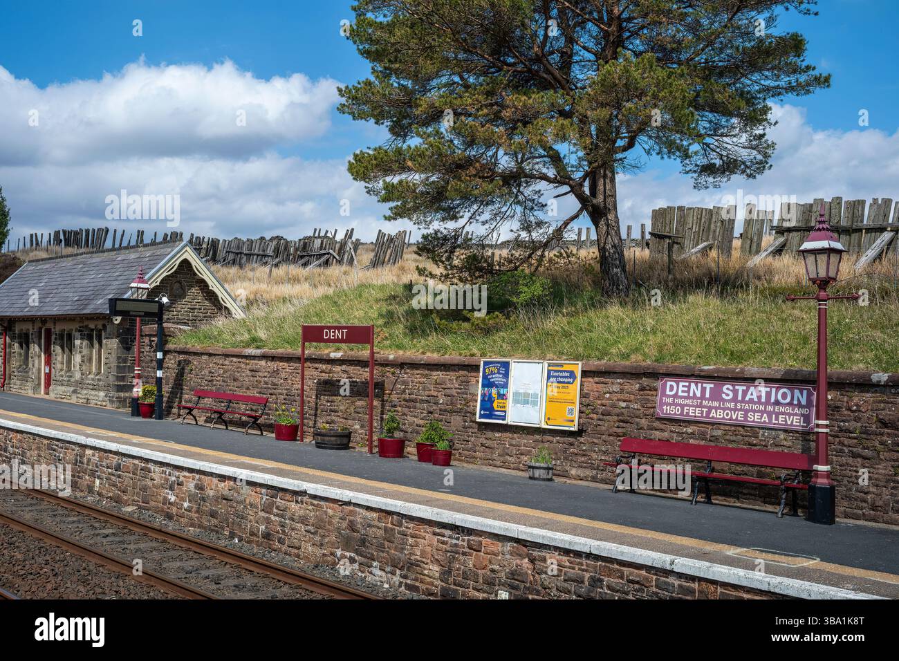 La gare ferroviaire principale la plus haute et la plus éloignée d'Angleterre, Cowgill, Westmorland & Furness, Cumbria, Royaume-Uni Banque D'Images