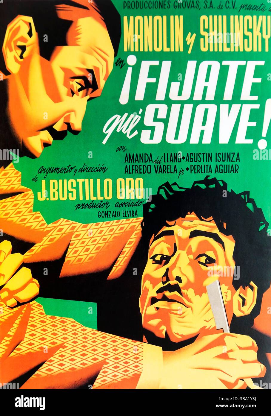 Image partielle de vintage mexicain Cine Poster ¡Fijate que Suave ! Banque D'Images