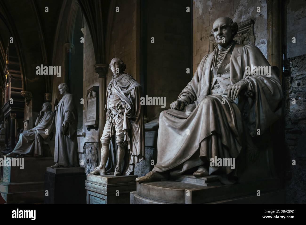 Dublin, Irlande, août 2019 statues dans la cathédrale de Patricks, trouvée en 1191, cathédrale nationale de l'Église d'Irlande, Europe Banque D'Images