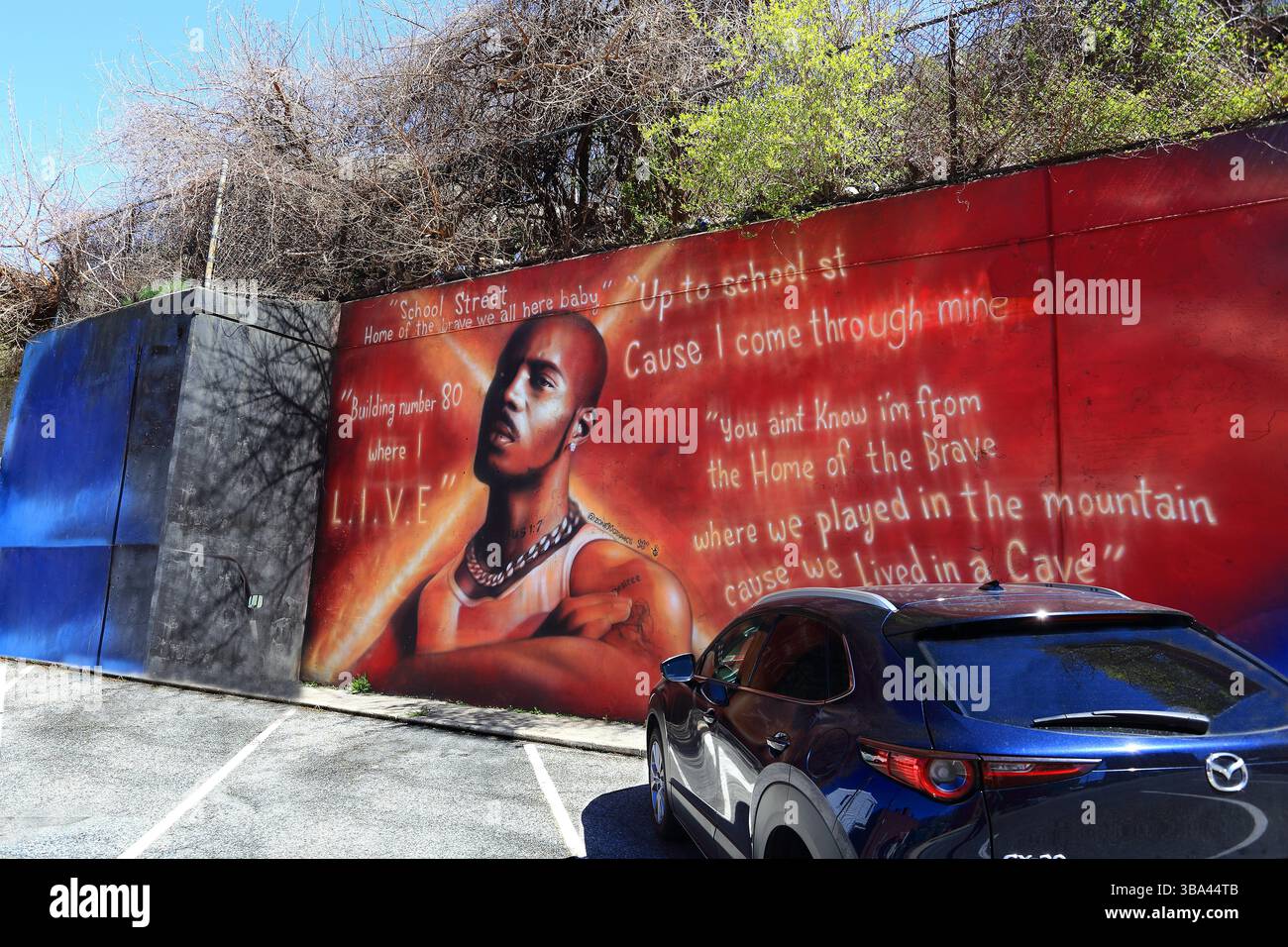 Murale School Street Housing Projects Yonkers NY Banque D'Images
