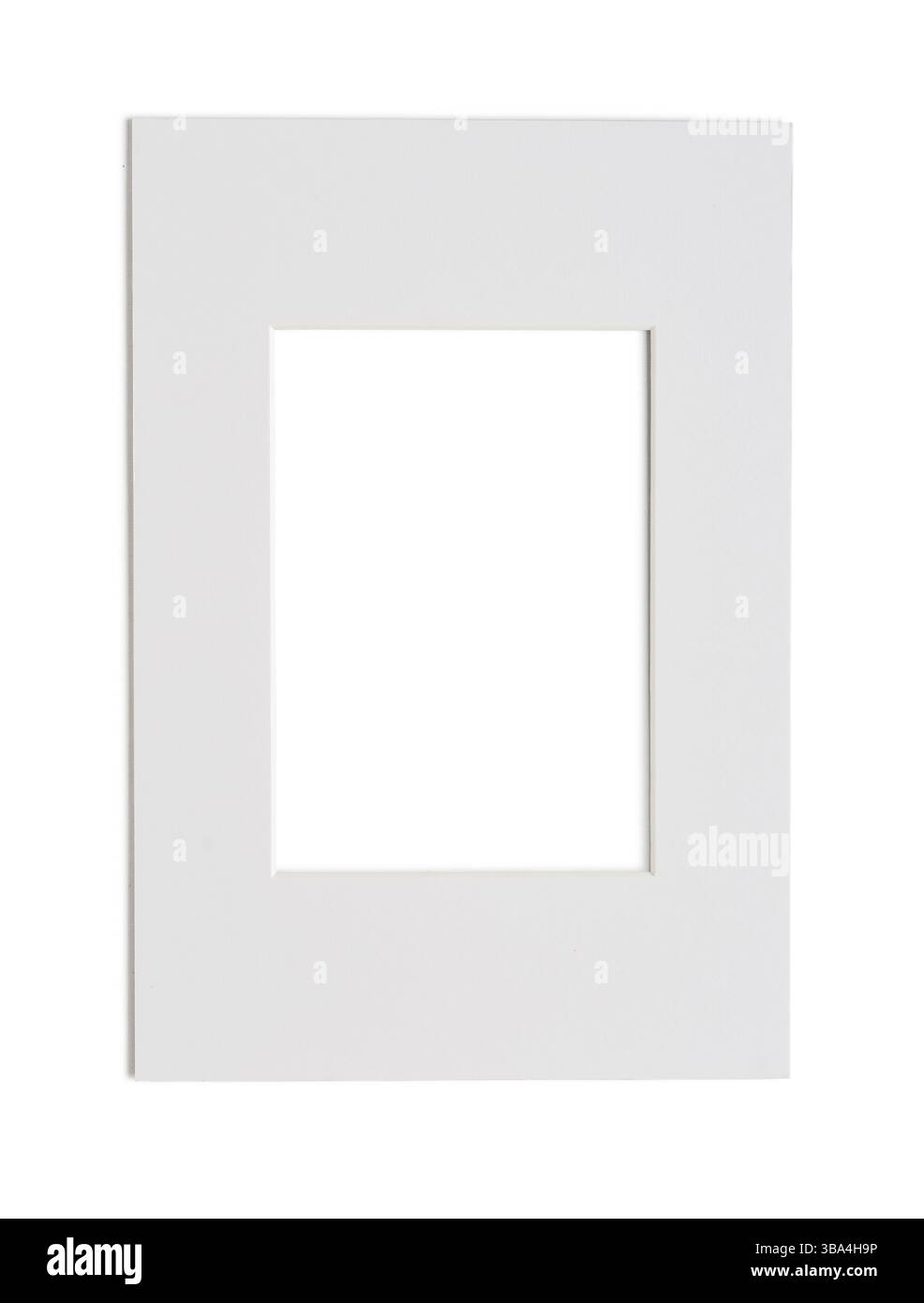 Tapis photo blanc, vue avant isolée sur fond blanc Banque D'Images