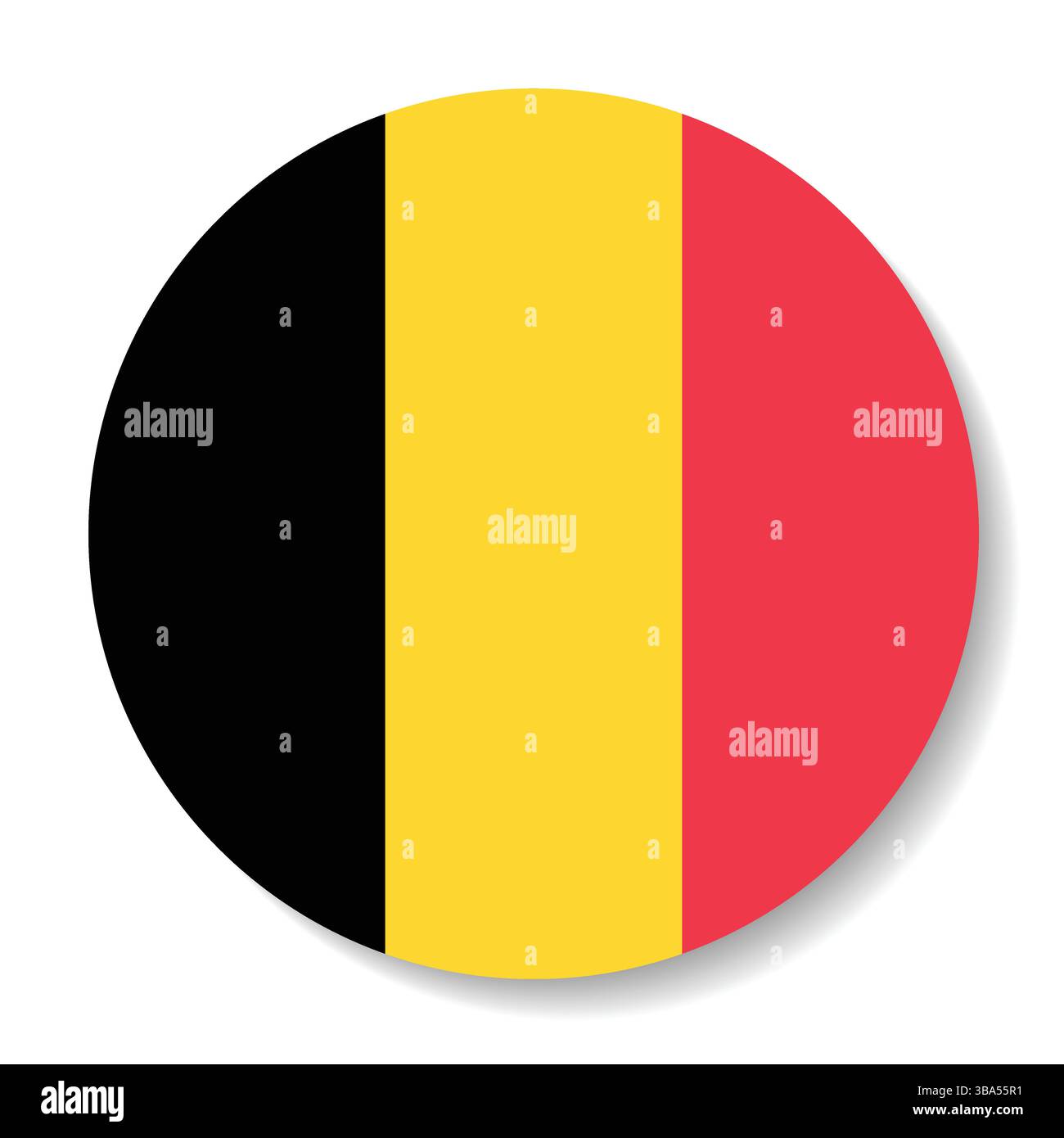 Drapeau de la Belgique. Belgique cercle drapeau logo icône ordinateur illustration vectorielle conception. Illustration de Vecteur