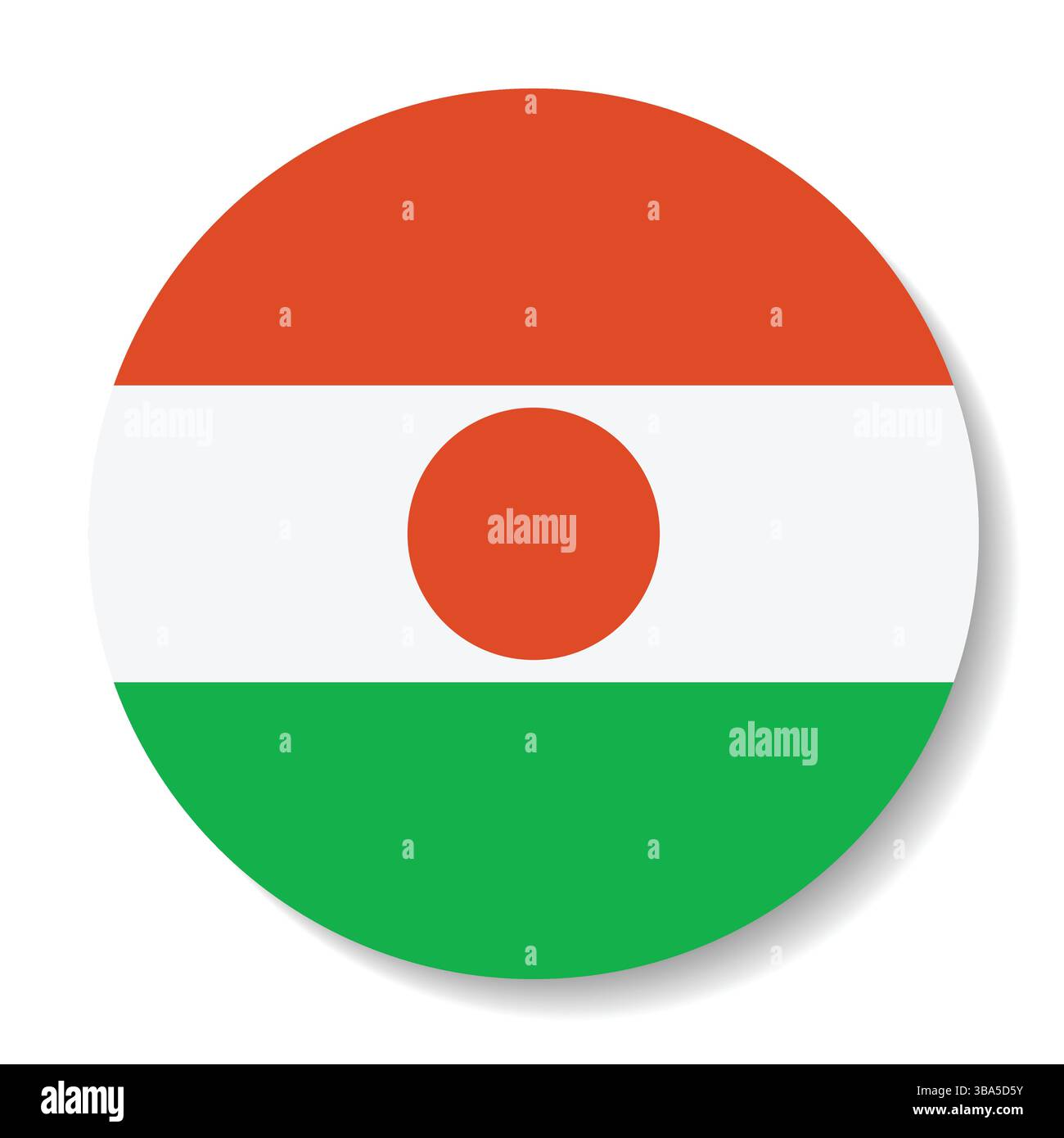 Drapeau du Niger. Niger bouton drapeau logo icône ordinateur illustration vectorielle conception. Illustration de Vecteur