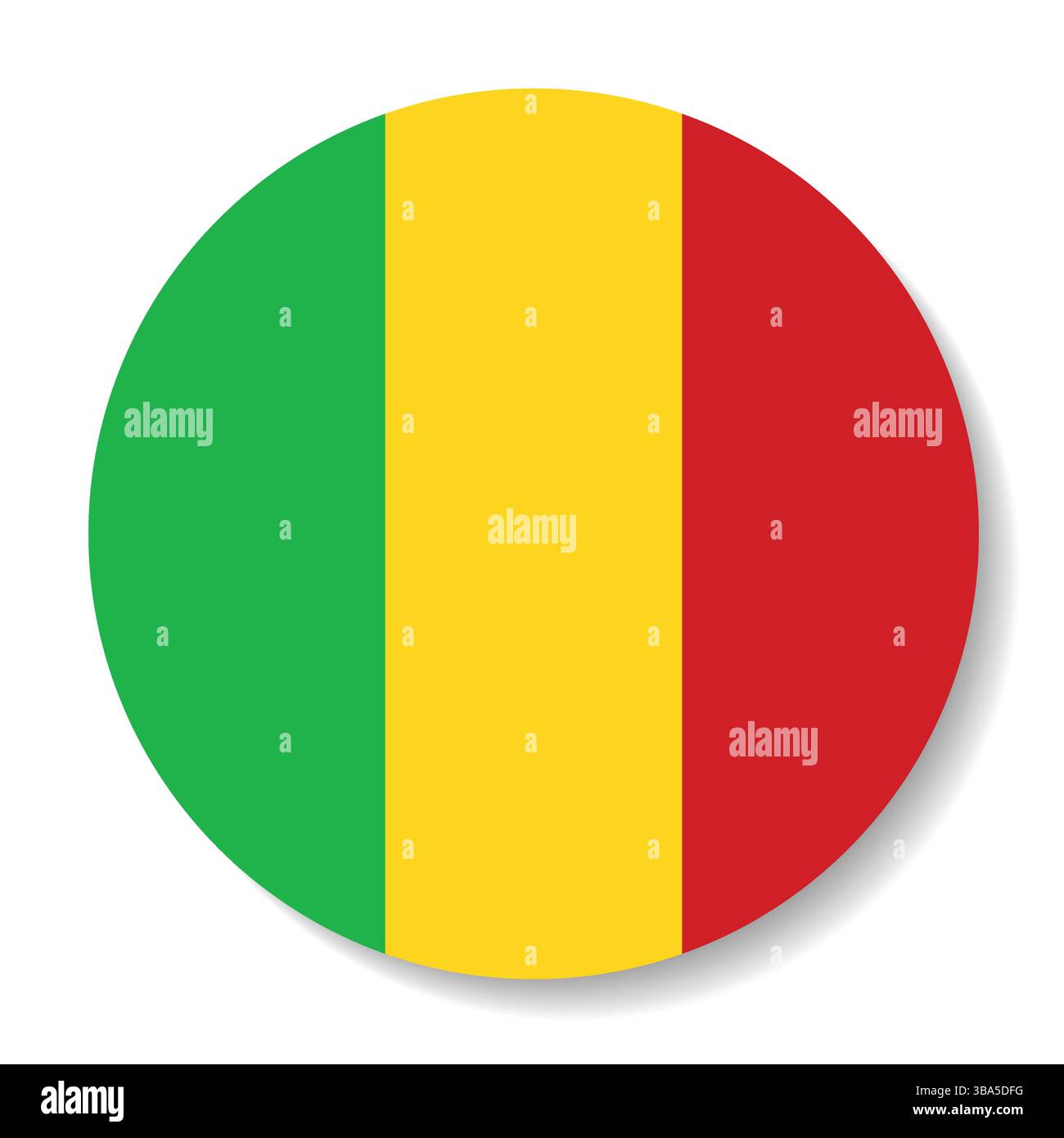 Drapeau du Mali. Mali Button flag logo icône d'illustration vectorielle d'ordinateur. Illustration de Vecteur