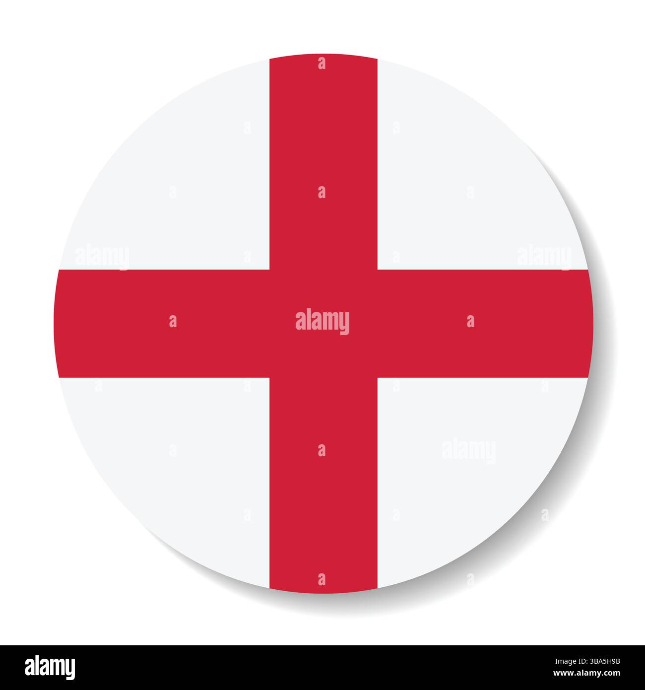 Drapeau de l'Angleterre. Icône de drapeau de cercle d'Angleterre icône d'illustration vectorielle d'ordinateur. Illustration de Vecteur