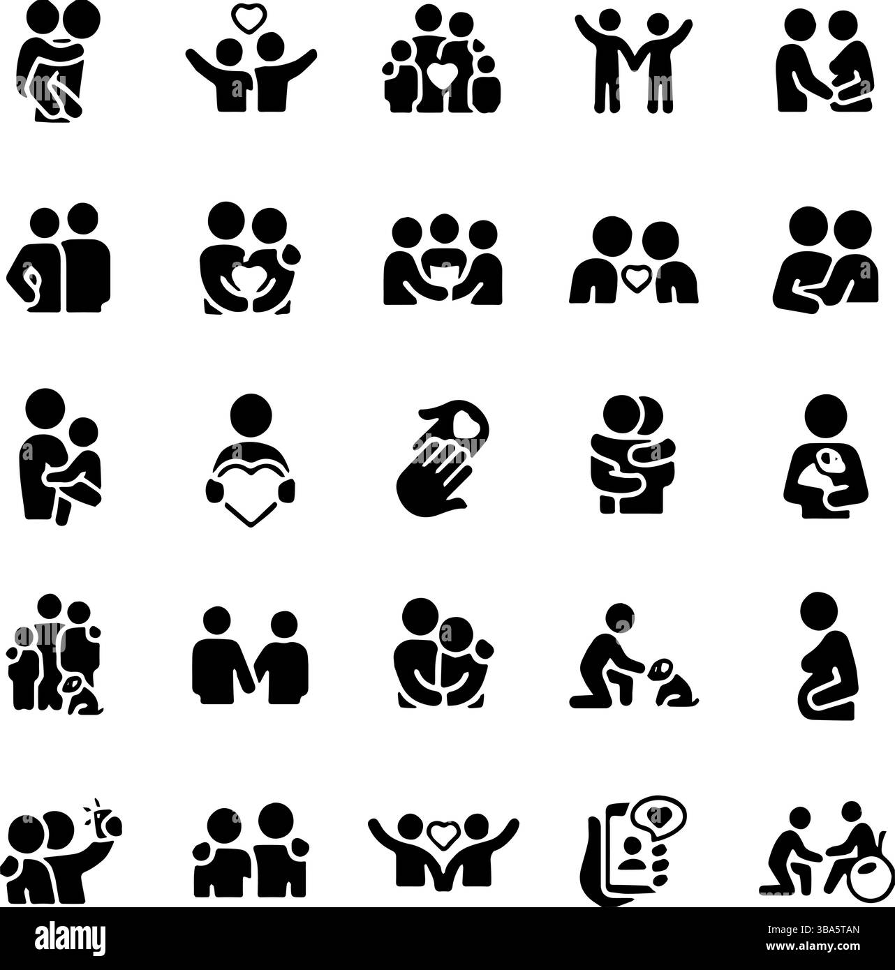 Jeu d'icônes Essential Vector Family pour la conception Illustration de Vecteur