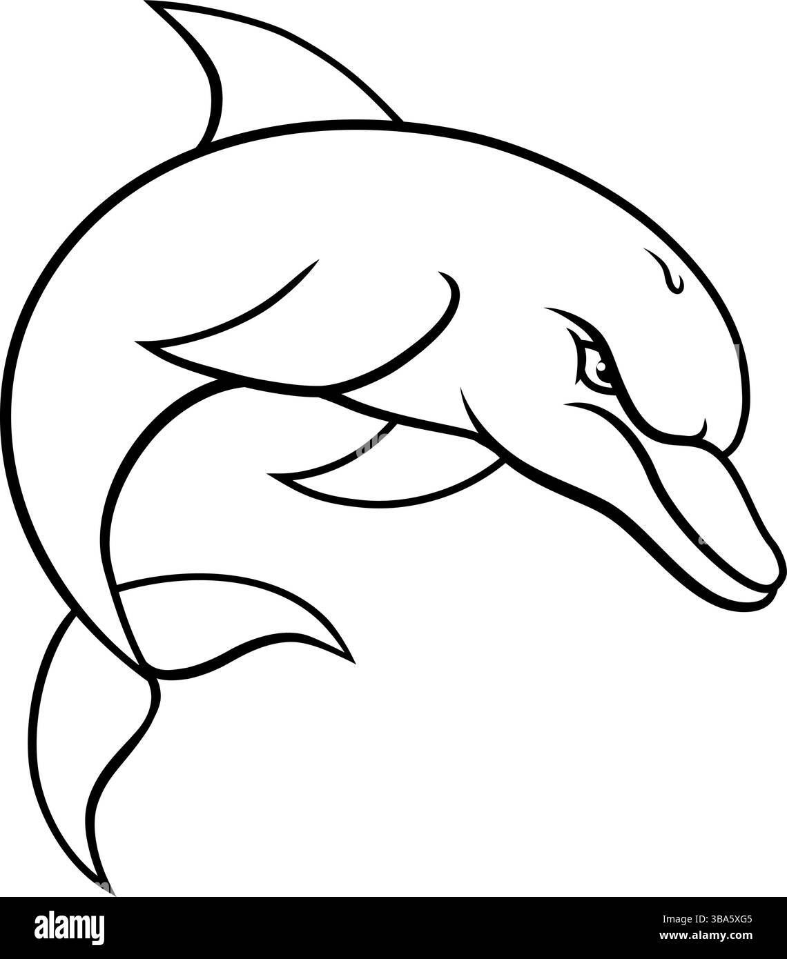 Mascotte des dauphins 2024 n A4-12 Illustration de Vecteur
