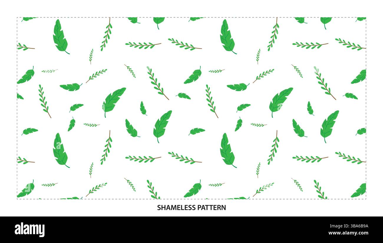 Motif vert frais assorti de feuilles et branches sans couture pour des designs naturels Illustration de Vecteur Motif vert frais assorti de feuilles et branches sans couture pour des designs naturels Illustration de Vecteur