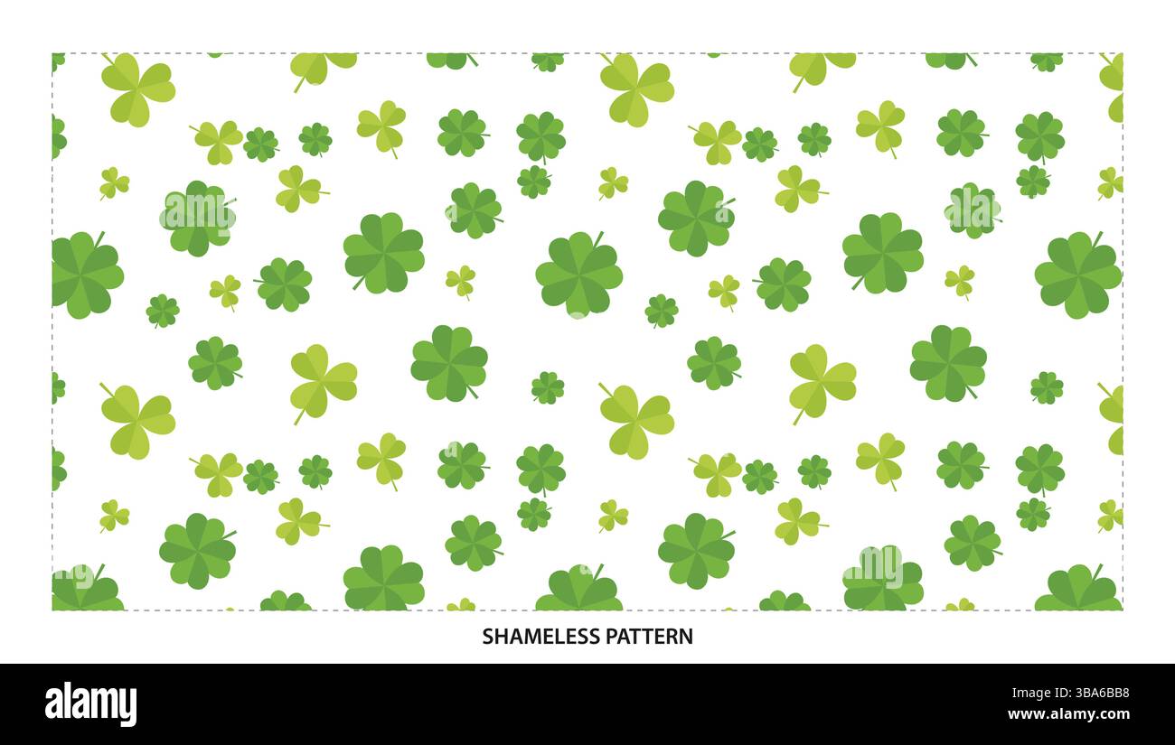 Joyeux vert Shamrock et trèfle sans couture pour la St Patricks Day Illustration de Vecteur Joyeux vert Shamrock et trèfle sans couture pour la St Patricks Day Illustration de Vecteur