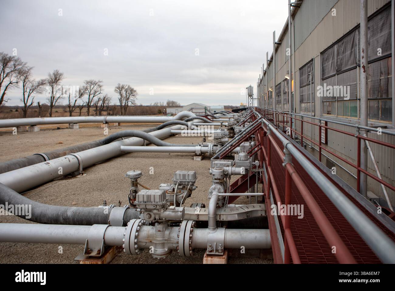 Station de compression travaillant au Kansas Banque D'Images