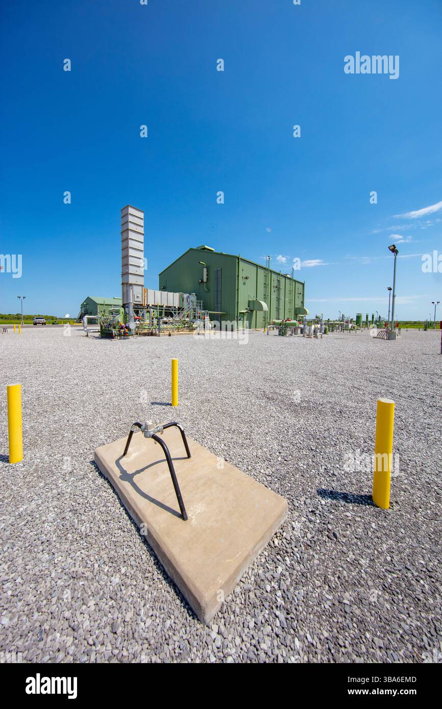 Station de compression travaillant en Louisiane Banque D'Images