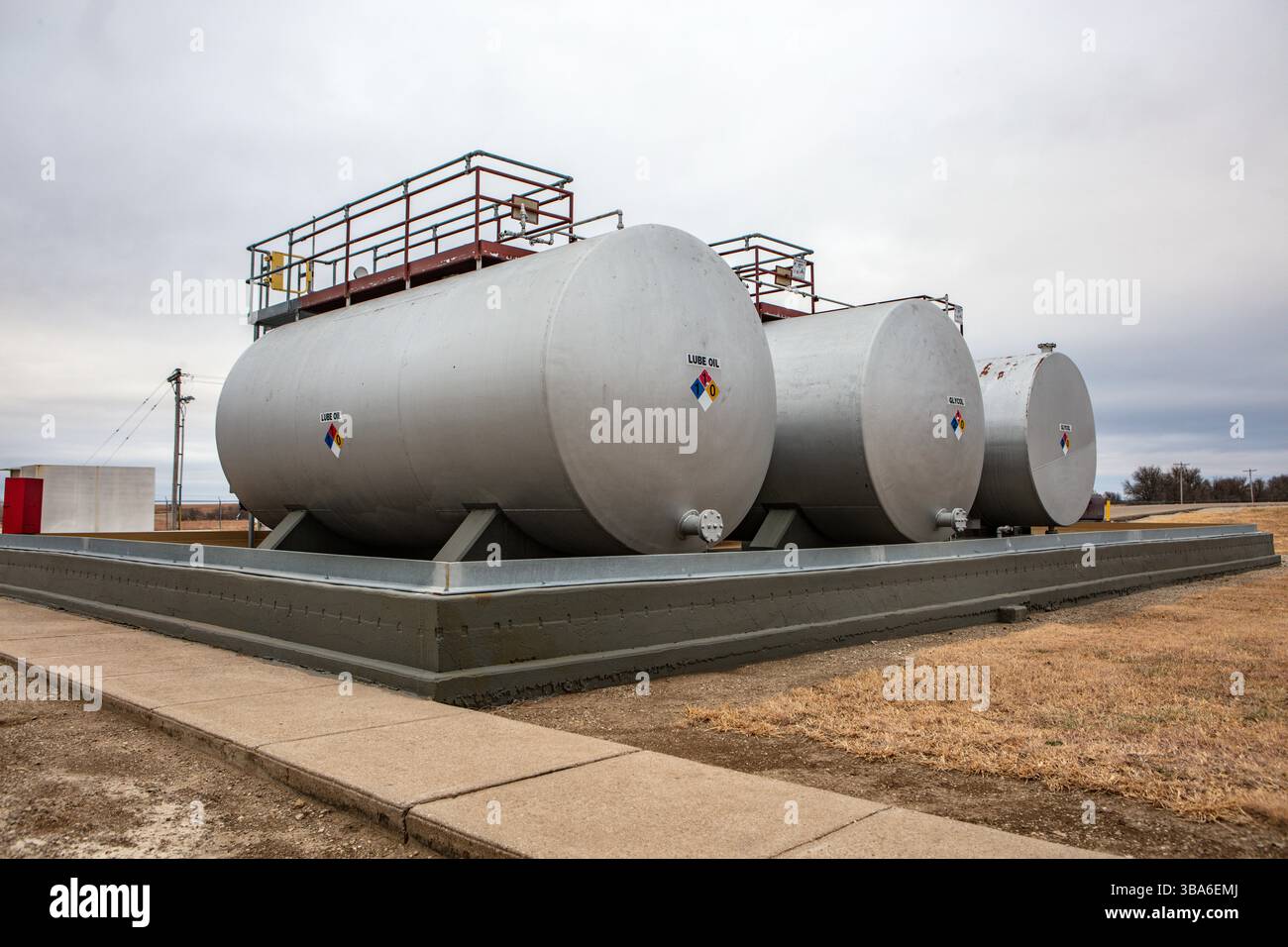 Station de compression travaillant au Kansas Banque D'Images