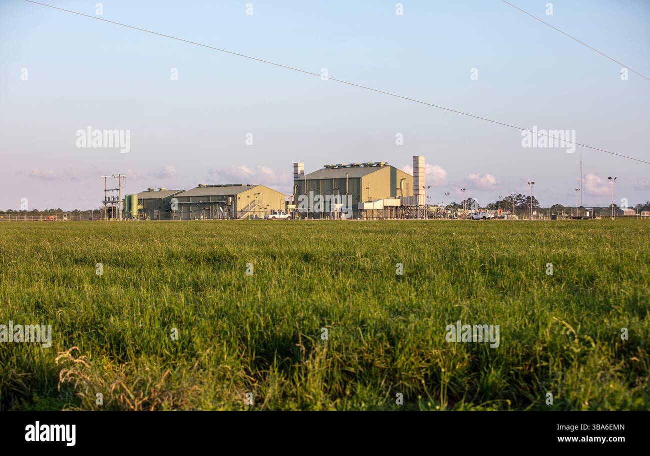 Station de compression travaillant en Louisiane Banque D'Images