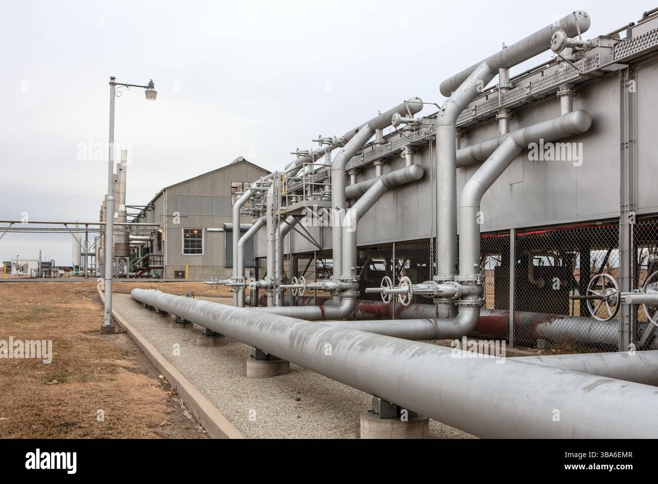 Station de compression travaillant au Kansas Banque D'Images