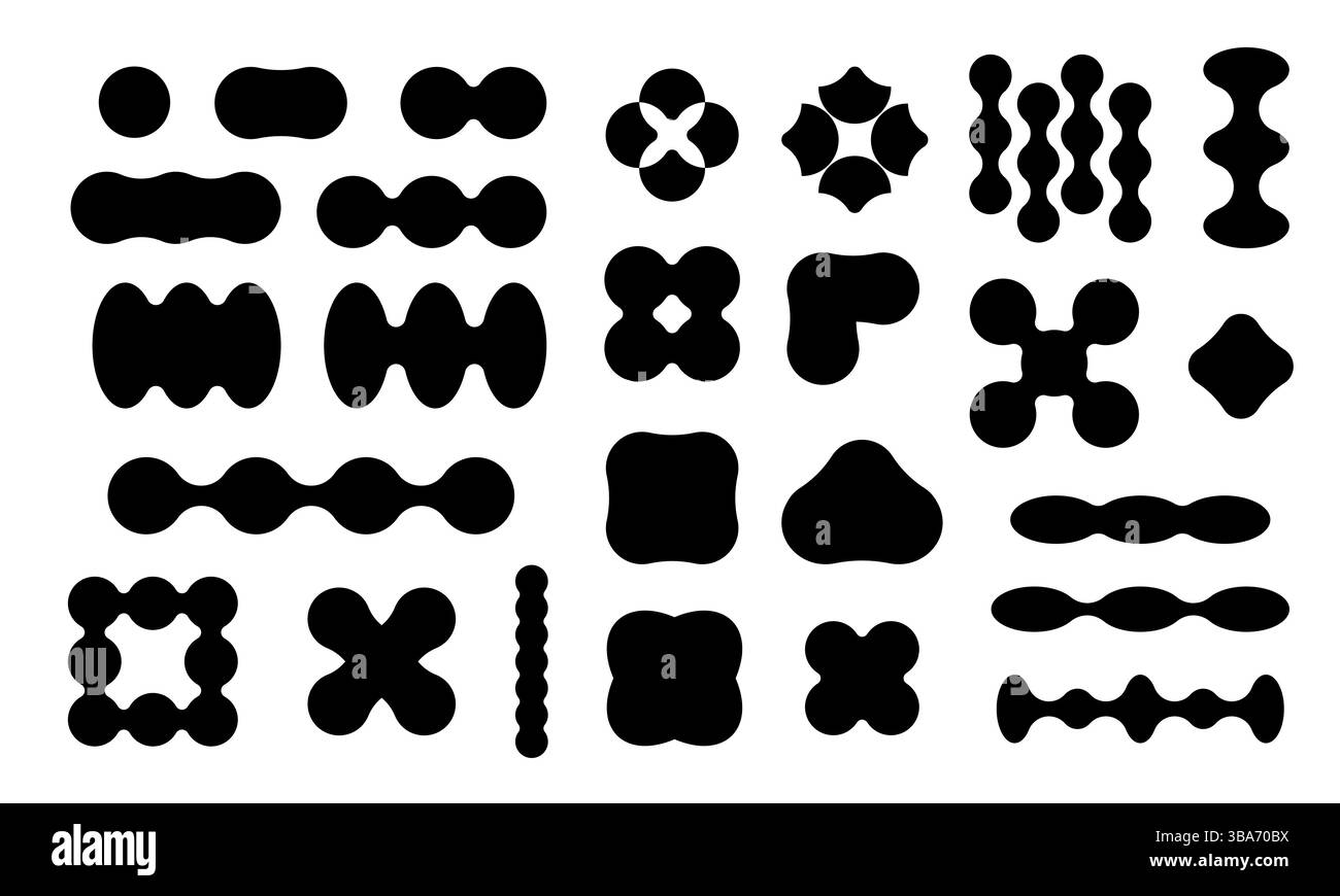 Ensemble d'éléments géométriques minimalistes abstraits Illustration de Vecteur