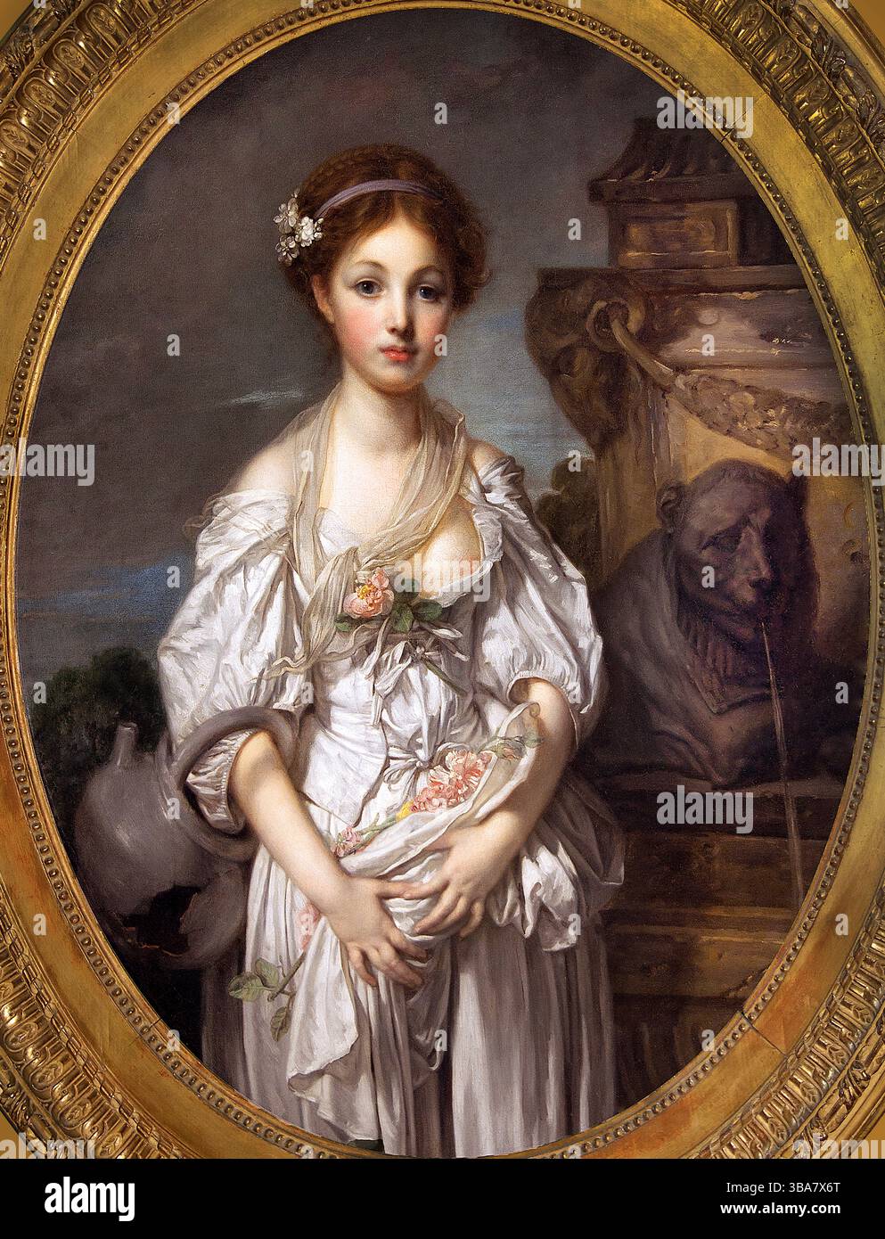 La cruche cassée - le carafe cassé 1771 par Jean Baptiste Greuze 1725-1805 France Musée Français Louvre . Banque D'Images