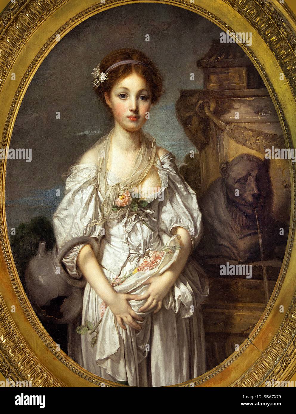 La cruche cassée - le carafe cassé 1771 par Jean Baptiste Greuze 1725-1805 France Musée Français Louvre . Banque D'Images