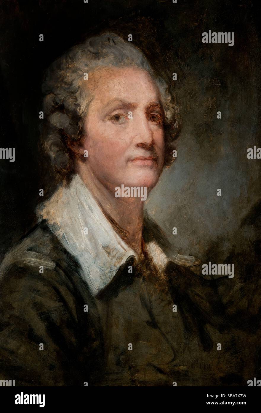Portrait l’ artiste - Autoportrait Jean Baptiste Greuze 1725-1805 France Musée français Louvre . Banque D'Images