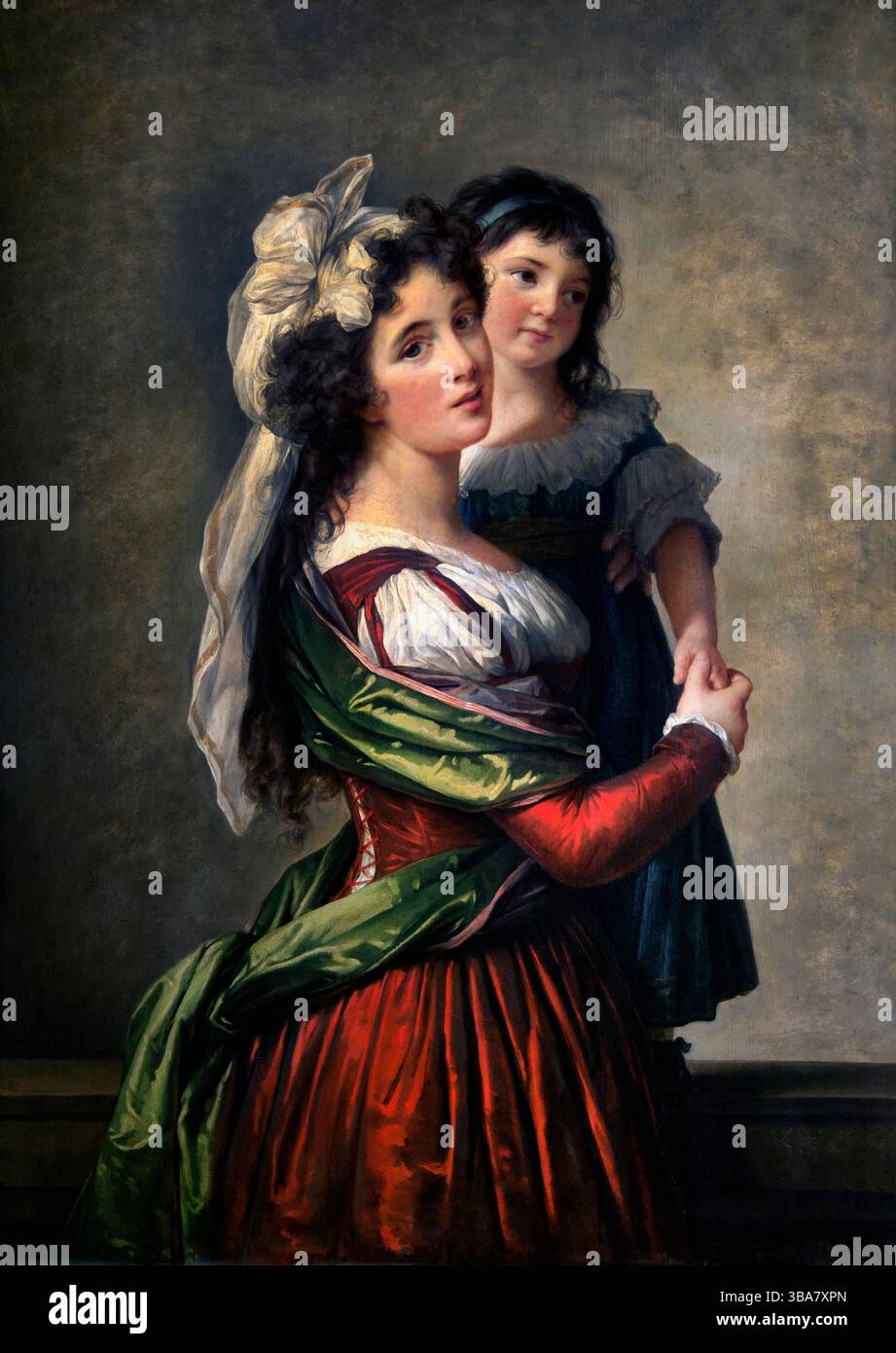 Madame Rousseau et sa fille 1789 Elisabeth Louise Vigée le Brun (1755-1842) France Musée français Louvre . Banque D'Images