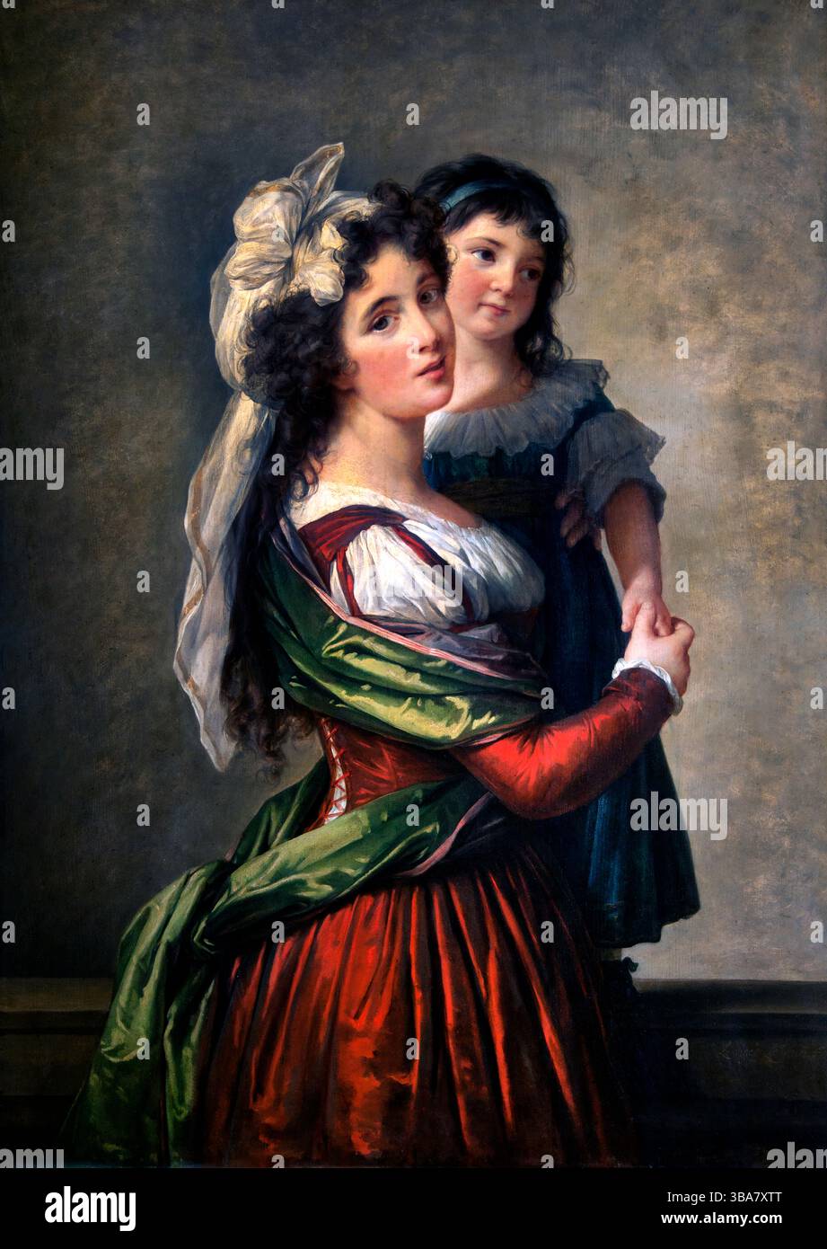 Madame Rousseau et sa fille 1789 Elisabeth Louise Vigée le Brun (1755-1842) France Musée français Louvre . Banque D'Images