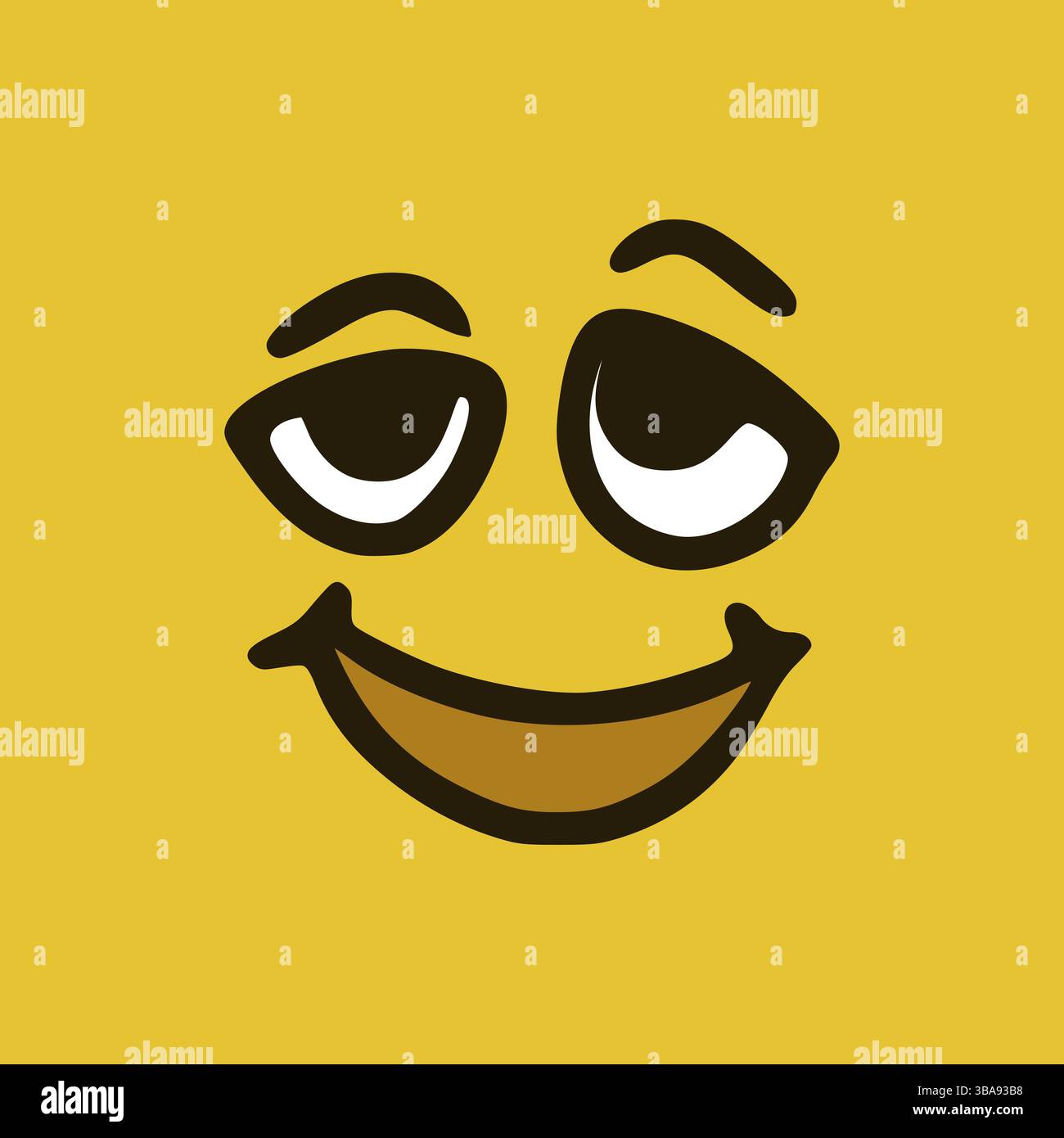 Expressions faciales de dessins animés. Doodle personnages bouche et yeux illustration Banque D'Images