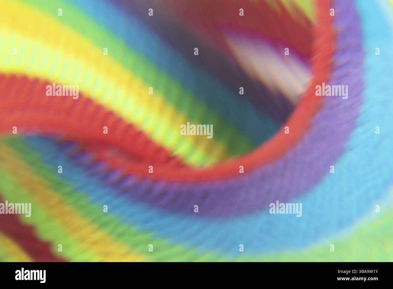 Fond flou abstrait de rayures arc-en-ciel en tissu Banque D'Images