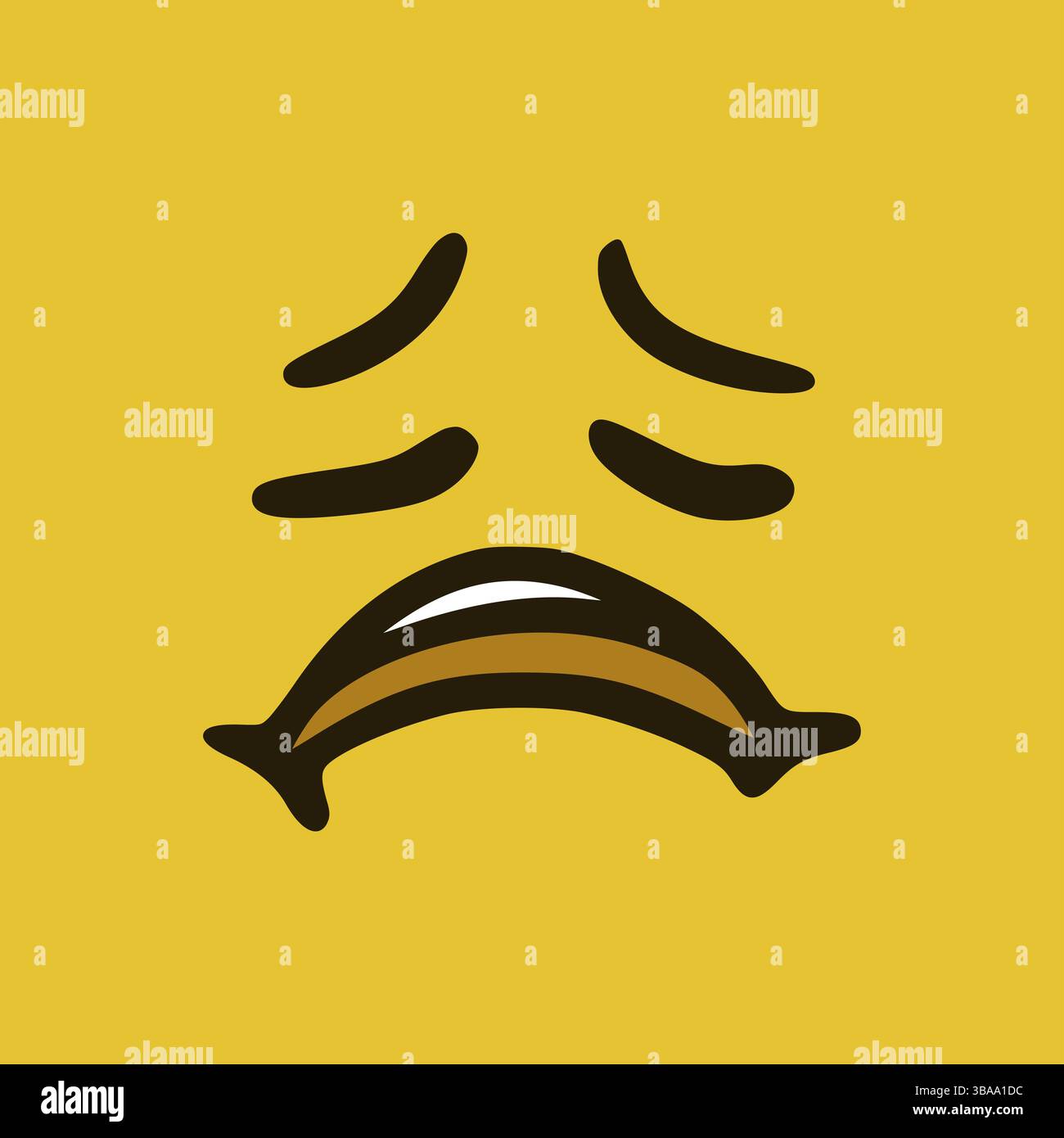 Expressions faciales de dessins animés. Doodle personnages bouche et yeux illustration Banque D'Images