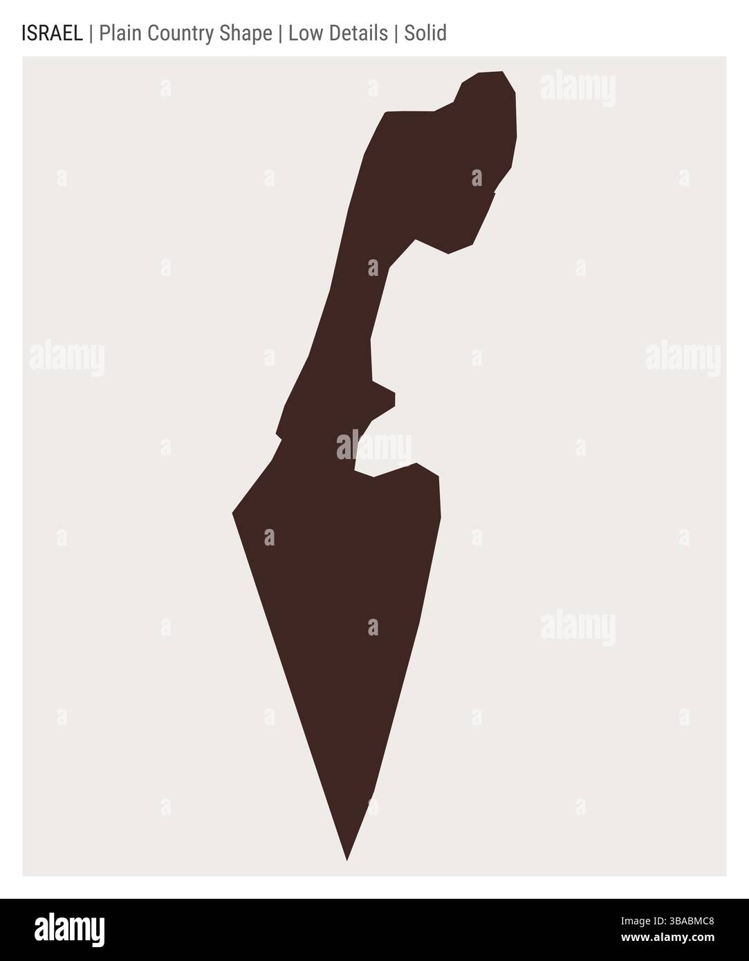 Carte du pays de plaine d'Israël. Peu de détails. Style Uni. Forme d'Israël. Illustration vectorielle. Illustration de Vecteur