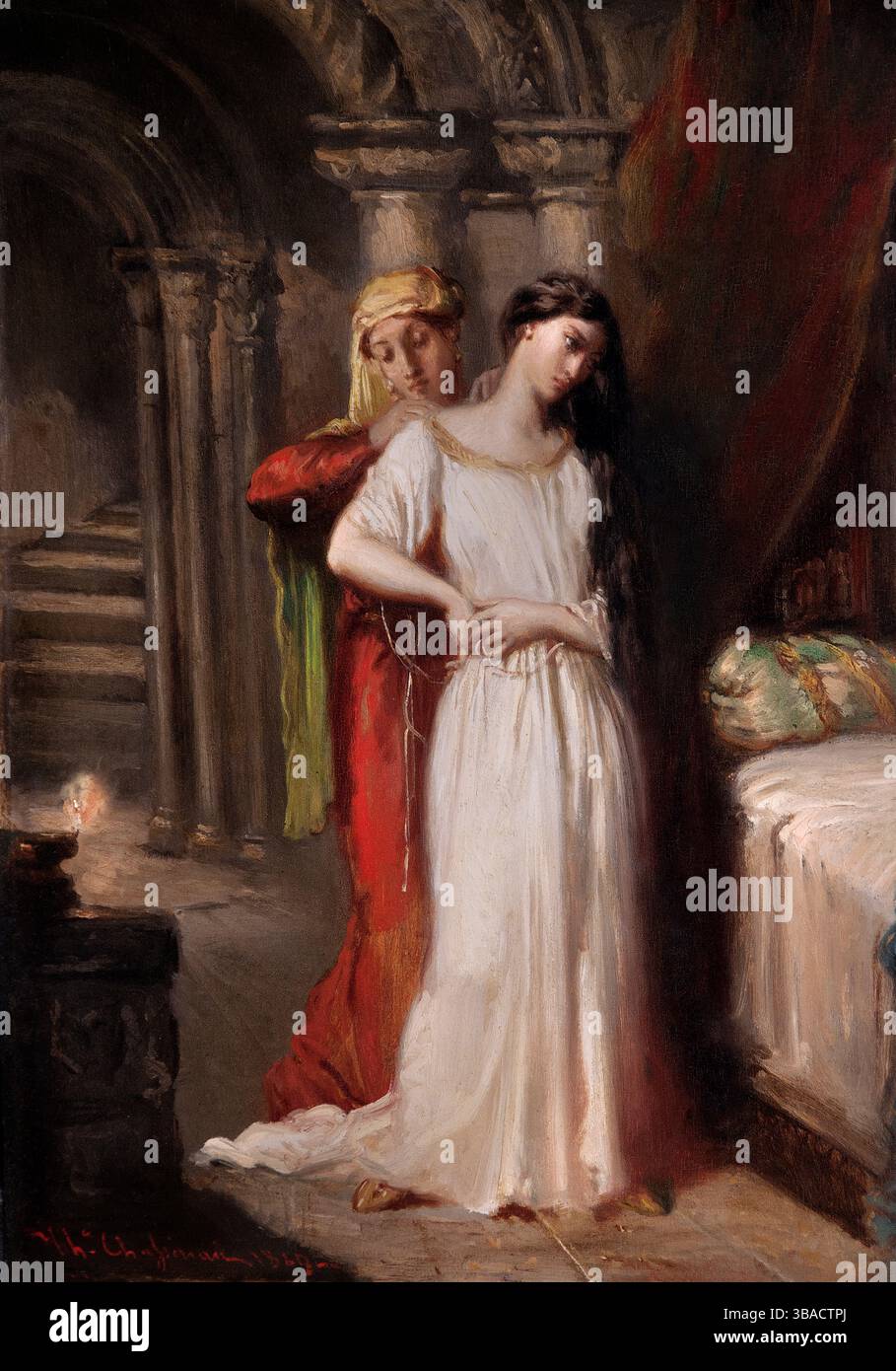 Desdemona se retirant à son lit 1849 par Théodore Chasseriau 1819-1856 France Musée Français Louvre . Banque D'Images
