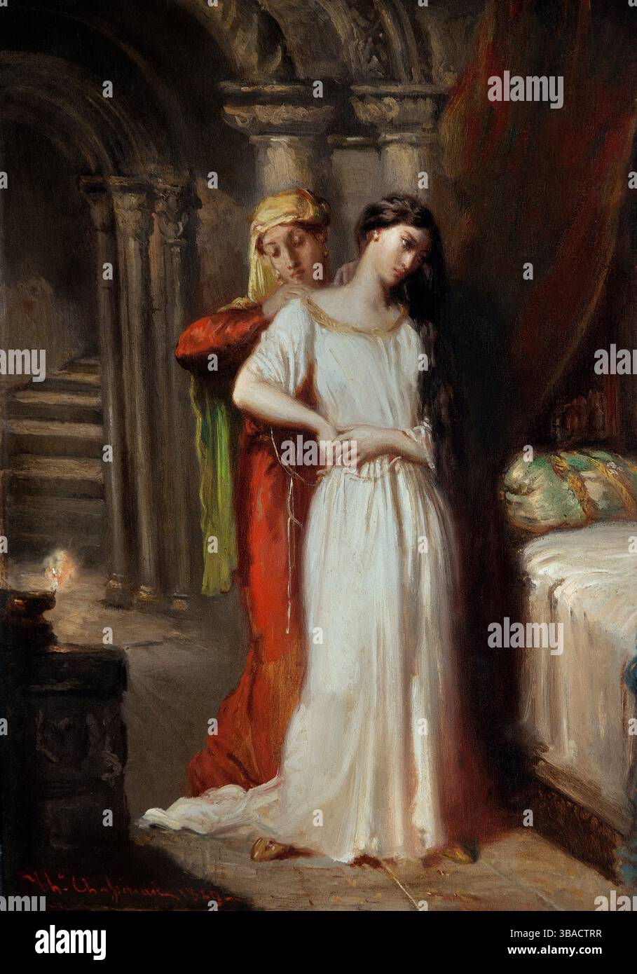 Desdemona se retirant à son lit 1849 par Théodore Chasseriau 1819-1856 France Musée Français Louvre . Banque D'Images