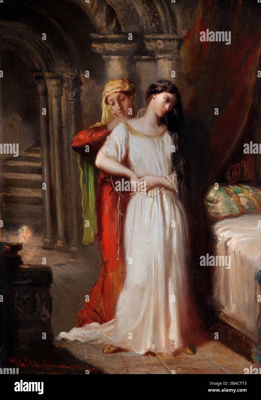 Desdemona se retirant à son lit 1849 par Théodore Chasseriau 1819-1856 France Musée Français Louvre . Banque D'Images