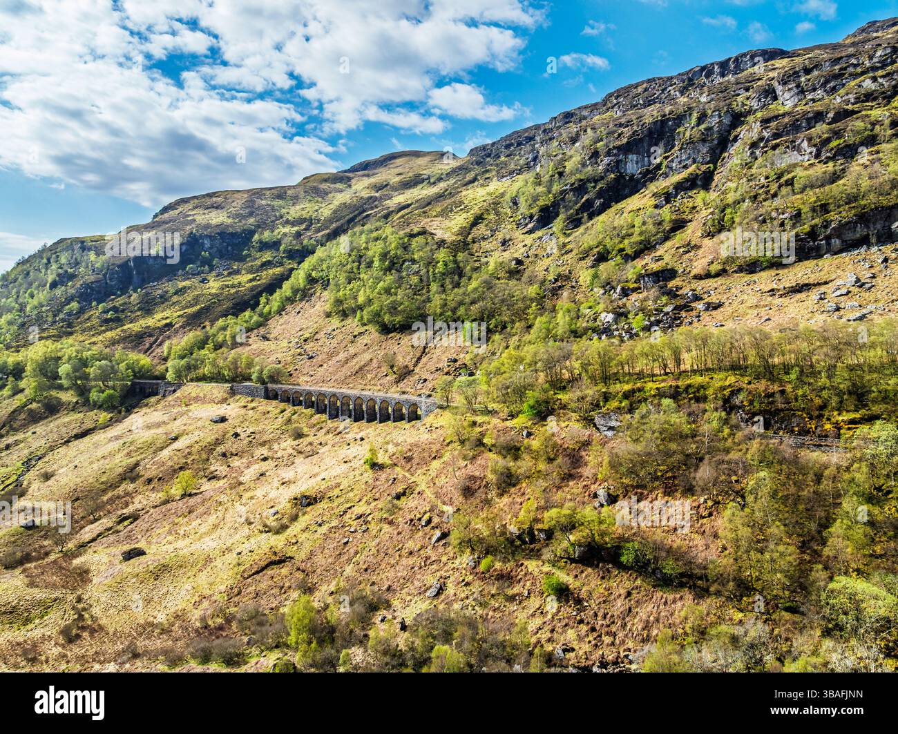 Glen Ogle Viaduc de a dron, route A85, Écosse, Royaume-Uni Banque D'Images