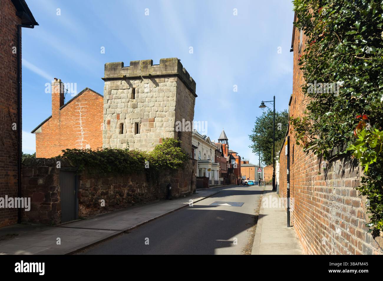 Shrewsbury, Angleterre, Royaume-Uni - 31 mars 2025 ; Town Walls Tower une tour de guet médiévale de défense à Shrewsbury Banque D'Images