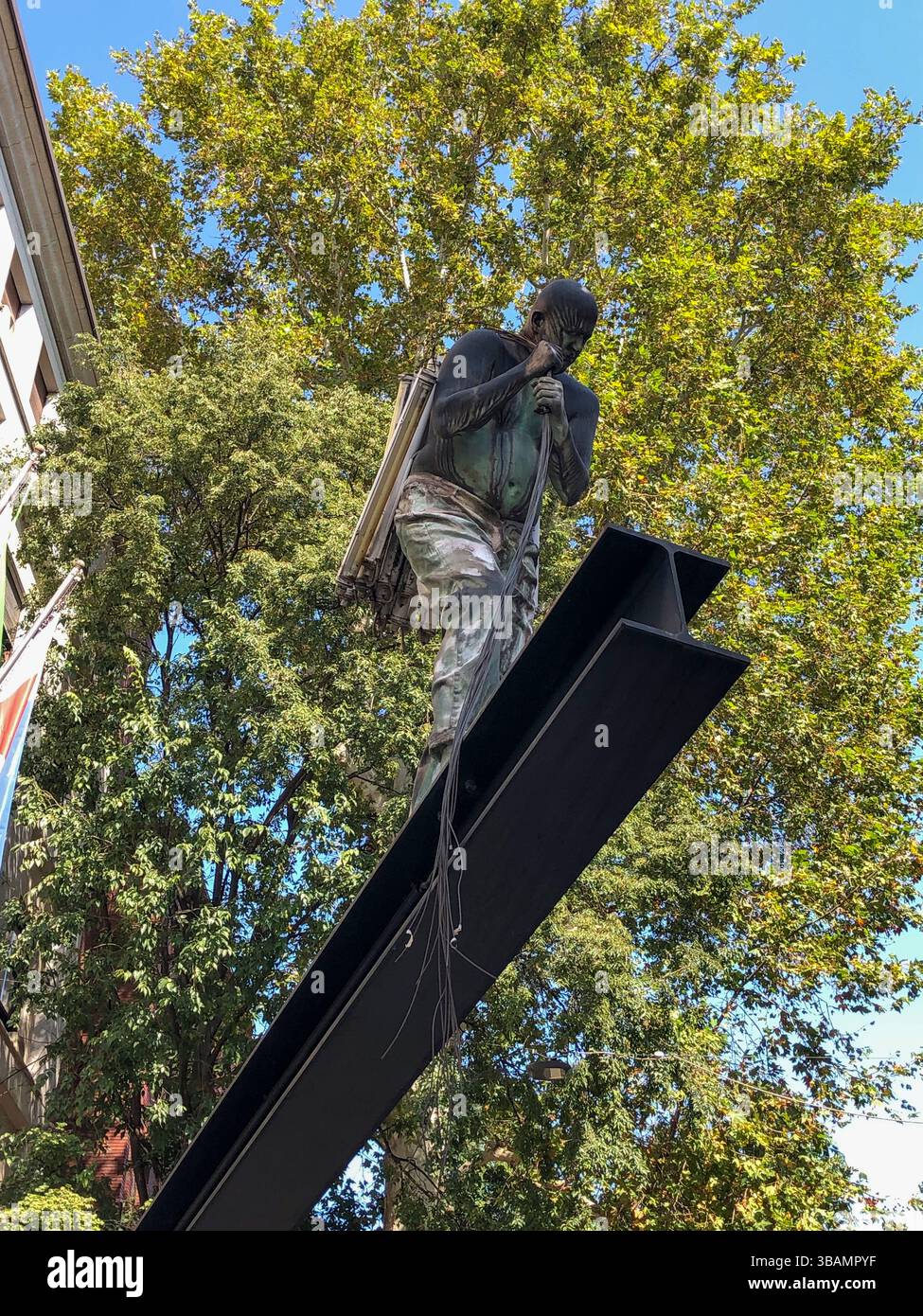 Mémorial aux victimes de 9/11 dans les rues de Milan Banque D'Images