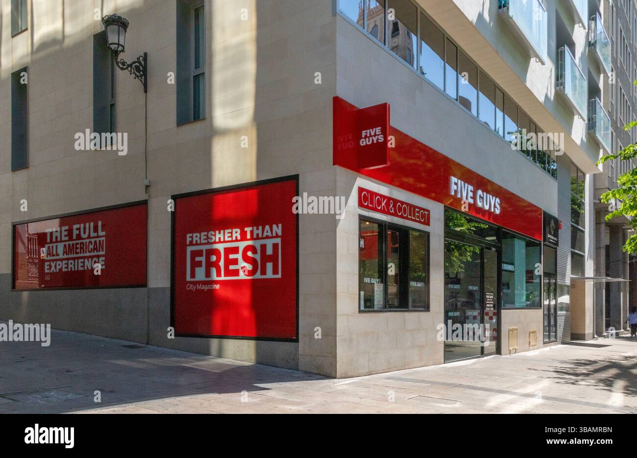 Restaurant Five Guys, Alicante, Espagne Banque D'Images