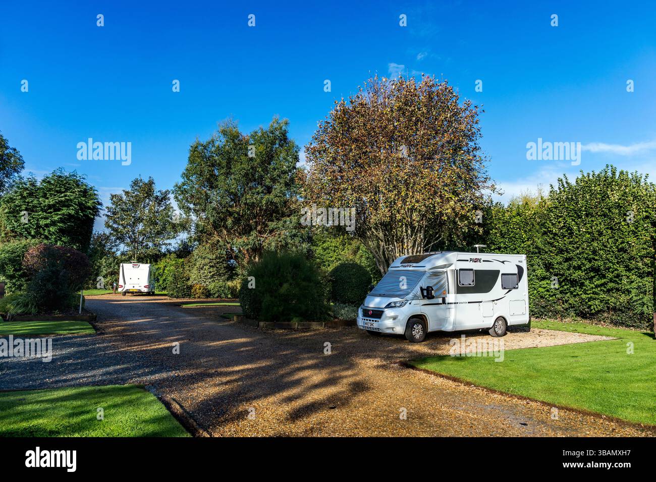 Chew Valley Caravan Park ; Somerset ; Royaume-Uni Banque D'Images