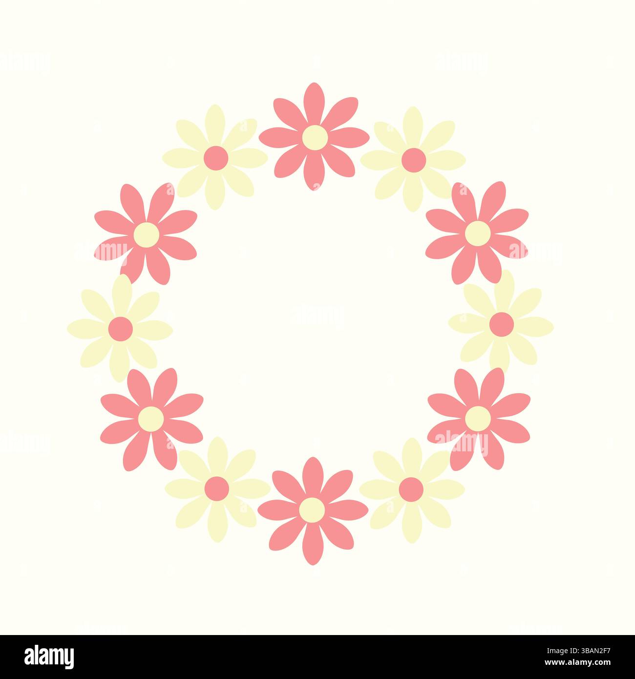 Cadre vectoriel floral de fleurs jaunes Illustration de Vecteur