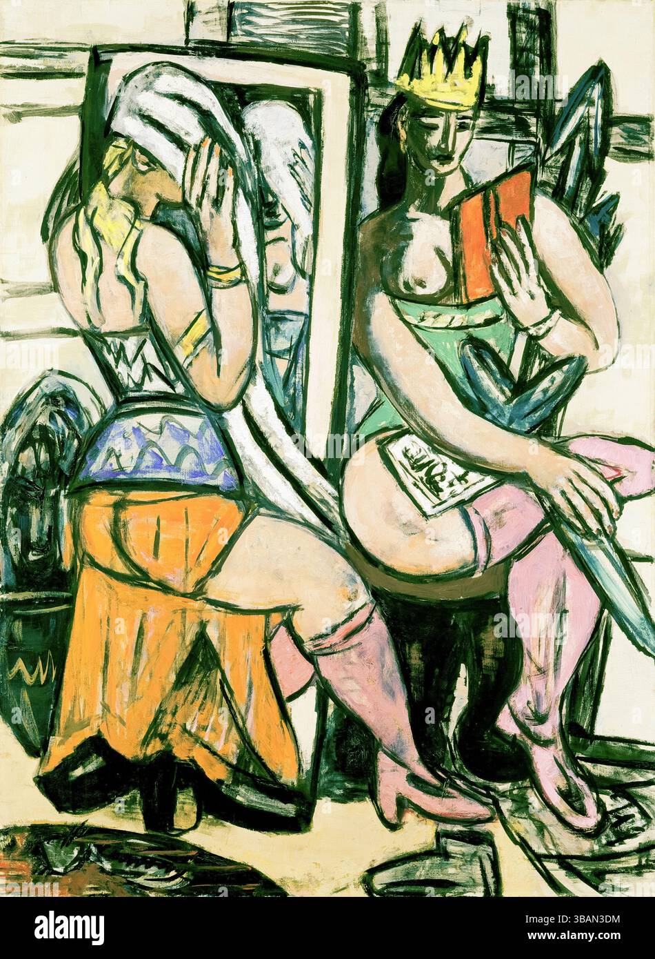 Max Beckmann, actrices, peinture à l'huile sur toile, 1946 Banque D'Images