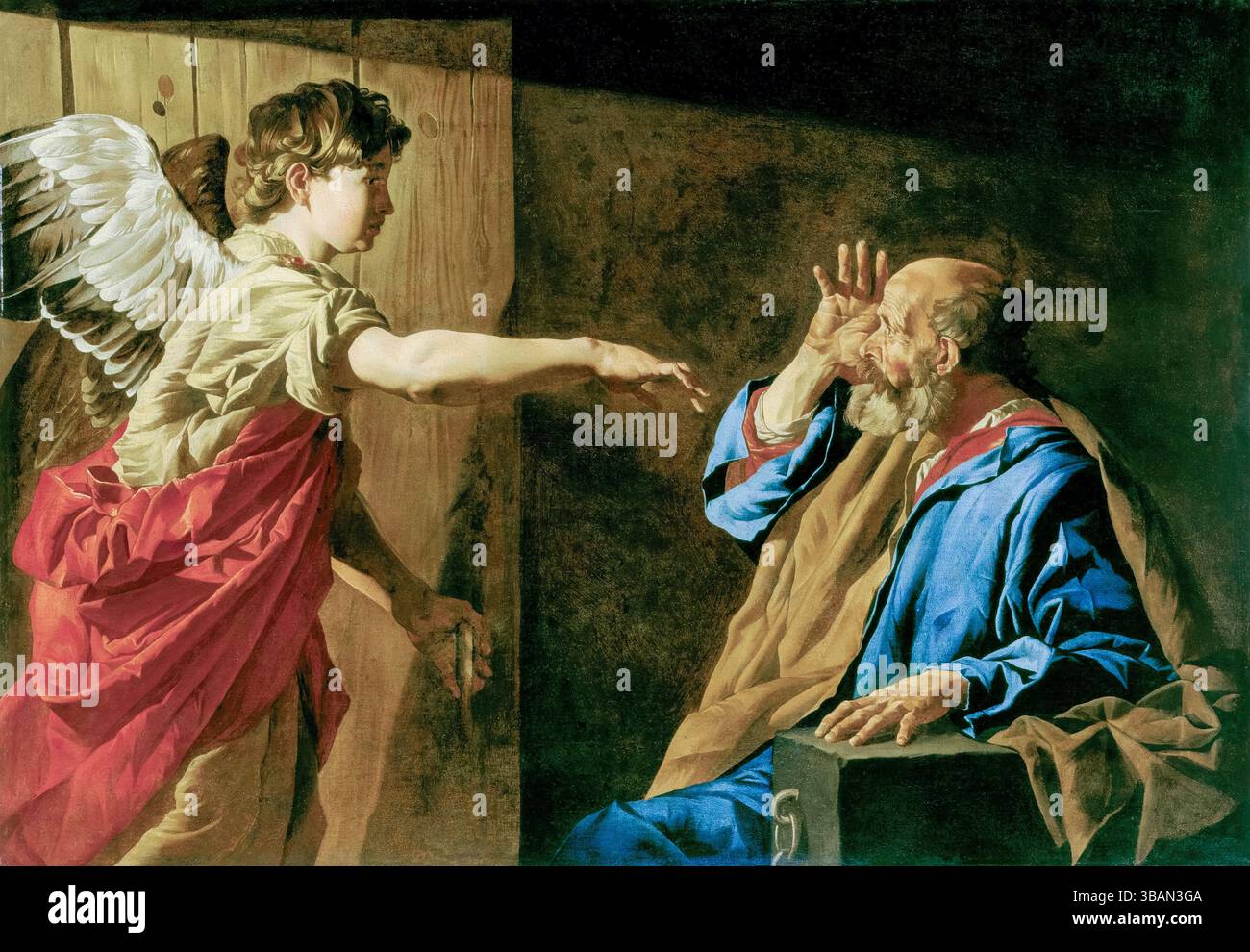 Matthias STOM, délivrance de Saint Pierre de prison, peinture à l'huile sur toile, vers 1632 Banque D'Images