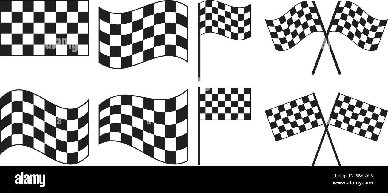 Vecteur d'icône de course de voiture plate conçu pour les applications sportives, les sites Web, les jeux et les interfaces utilisateur. Décrit la vitesse, la compétition et les thèmes du sport automobile. Illustration de Vecteur